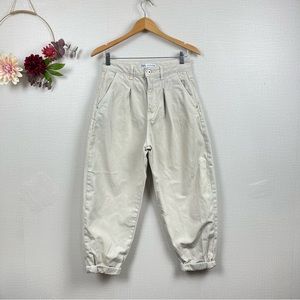 Zara Womens Cotton Mom Jeans High Rise Off White Denim Size 4